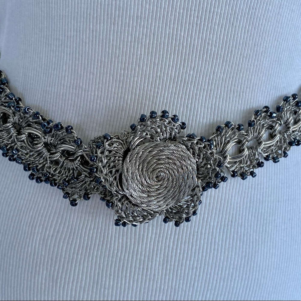 Stelios wire mesh belt with Blue beaded detail. GREAT 🎁!